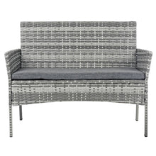 Load image into Gallery viewer, Azuma Garden Bench Grey Rattan 2 Seater Outdoor Furniture XS7349
