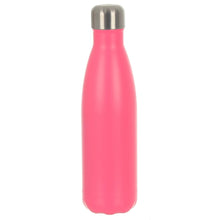 Load image into Gallery viewer, Tall, slimline, Pink water bottle with stainless steel twist cap
