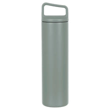 Load image into Gallery viewer, Grey reusable water bottle with wide neck and easy grip handle

