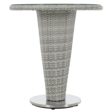 Load image into Gallery viewer, individual table featuring cone shaped design with silver steel base
