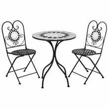 Load image into Gallery viewer, Azuma Mosaic Tile Garden Bistro Set Table Chairs Furniture Kos XS7358

