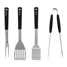 Load image into Gallery viewer, Azuma Set of 4 BBQ Tools Stainless Steel Rubber Handle XS7093
