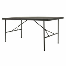 Load image into Gallery viewer, Dark grey folding trestle table with auto lock centre and strong steel legs
