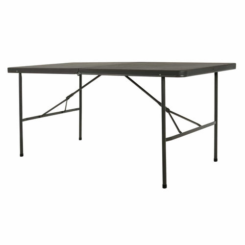 Dark grey folding trestle table with auto lock centre and strong steel legs