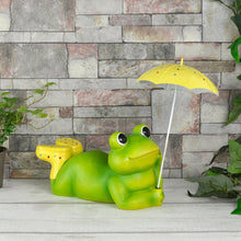 Load image into Gallery viewer, Azuma Garden Ornament Green Frog Wellies Umbrella 32cm
