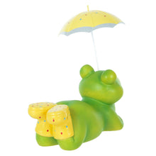 Load image into Gallery viewer, Azuma Garden Ornament Green Frog Wellies Umbrella 32cm
