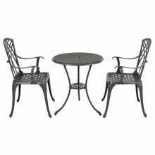 Load image into Gallery viewer, Azuma Denia Garden Bistro Set Grey Chairs Table Cast Aluminium XS7348
