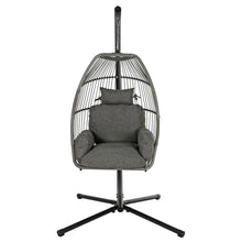 Load image into Gallery viewer, Azuma Rimini Garden Hanging Chair Swing Seat Basket Grey XS7359
