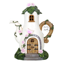 Load image into Gallery viewer, Fairy house coffee pot solar light.

