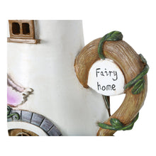 Load image into Gallery viewer, Details on the Fairy house coffee pot solar light.
