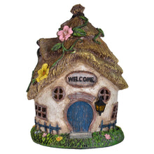 Load image into Gallery viewer, Azuma Light Up Fairy Cottage Welcome Solar Garden Ornament 28cm XS4170
