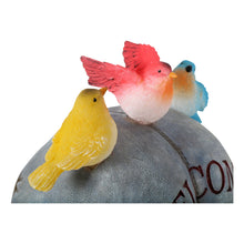 Load image into Gallery viewer, Novelty frog solar garden ornament birds.
