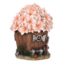 Load image into Gallery viewer, Side of the Blossom house solar ornament.
