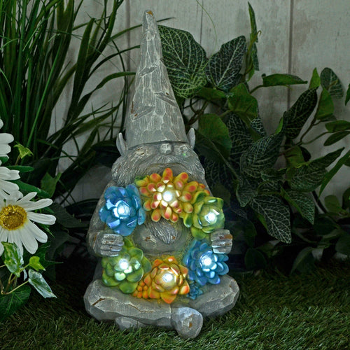 Azuma Solar Garden Ornament 6 White LED Lights Frog Gnome