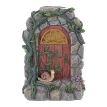 Load image into Gallery viewer, Azuma Fairy Garden Doorway Solar Ornament Yellow LED Lights 19cm Snail XS6904
