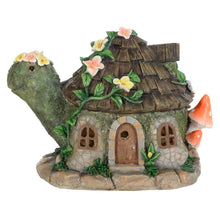 Load image into Gallery viewer, Azuma Solar Fairy House Cottage Decoration Outdoor 8 LED Lights 30cm Turtle Cottage XS6999

