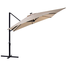 Load image into Gallery viewer, Azuma 3m Square Parasol Garden LED Solar Lights Cantilver Shade
