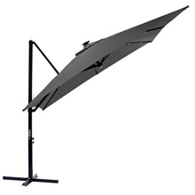 Load image into Gallery viewer, Azuma 3m Square Parasol Garden LED Solar Lights Cantilver Shade
