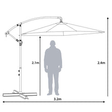 Load image into Gallery viewer, Azuma 3m Banana overhanging parasol scale.
