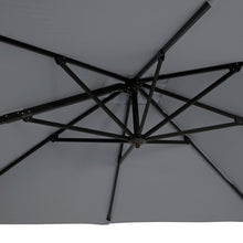 Load image into Gallery viewer, Azuma Roma XL overhanging garden parasol in grey umbrella ribs.
