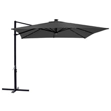 Load image into Gallery viewer, Azuma 3m Square Parasol Garden LED Solar Lights Cantilver Shade Grey XS6953
