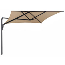 Load image into Gallery viewer, Azuma 2m Square Wall Mounted Parasol Garden Patio Sun Shade Taupe XS6955
