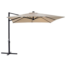 Load image into Gallery viewer, Azuma 3m Square Parasol Garden LED Solar Lights Cantilver Shade Taupe XS6952
