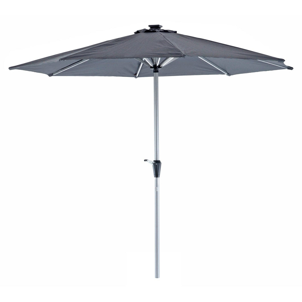 Azuma LED Garden Parasol 3m Light Up Grey Patio Umbrella XS6637