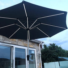 Load image into Gallery viewer, Azuma LED Garden Parasol 3m Light Up Grey Patio Umbrella XS6637
