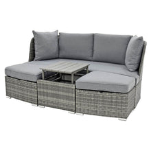 Load image into Gallery viewer, Azuma Casares Day Bed Grey Rattan Garden Sofas Rising Table XS7343
