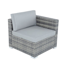Load image into Gallery viewer, Azuma Monaco 4 Pc Grey Rattan Garden Sofa Set Ottoman Seat XS6211_4
