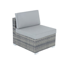 Load image into Gallery viewer, Azuma Monaco 4 Pc Grey Rattan Garden Sofa Set Ottoman Seat XS6211_4
