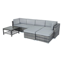 Load image into Gallery viewer, Changeable 4 seater Azuma Monaco rattan furniture set.
