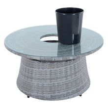 Load image into Gallery viewer, Azuma Monte Carlo rattan garden table and ice bucket.
