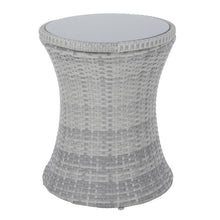 Load image into Gallery viewer, Azuma Ibiza Rattan Effect Drinks Cooler Table With Glass Top

