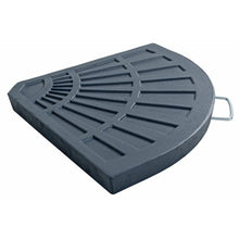 Load image into Gallery viewer, Azuma 14kg quarter round parasol slab with handle.
