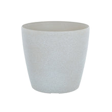 Load image into Gallery viewer, Azuma beige stone effect round plant pot.
