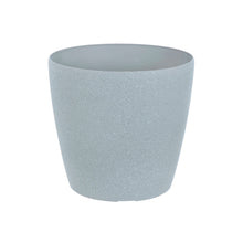 Load image into Gallery viewer, Azuma grey stone effect round plant pot.
