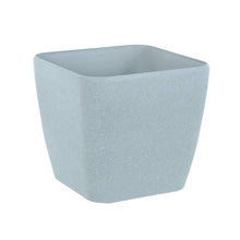 Load image into Gallery viewer, Azuma grey stone effect square plant pot.
