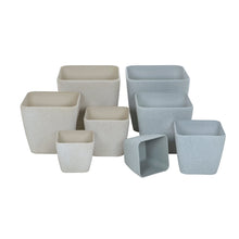 Load image into Gallery viewer, Azuma stone effect square plant pots.
