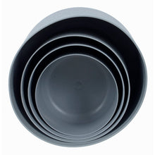 Load image into Gallery viewer, Azuma Set Of 4 Plastic Plant Pots Grey Sandstone 14-22cm
