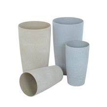 Load image into Gallery viewer, Azuma tall stone effect round plant pots.
