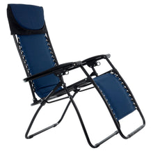 Load image into Gallery viewer, Azuma Padded Zero Gravity Garden Relaxer Chair - 2 Tone Blue XS6959
