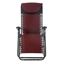 Load image into Gallery viewer, Front view of the Azuma padded garden relaxer chair in dark red.

