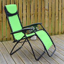 Load image into Gallery viewer, Azuma Padded Zero Gravity Garden Relaxer Chair - Lime XS1437
