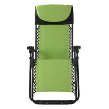 Load image into Gallery viewer, Front view of the Azuma padded garden relaxer chair in lime.
