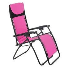 Load image into Gallery viewer, Azuma Padded Zero Gravity Garden Relaxer Chair - Pink XS1436
