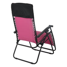 Load image into Gallery viewer, Back view of the Azuma padded garden relaxer chair in pink.

