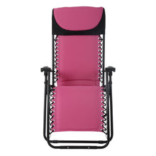 Load image into Gallery viewer, Front view of the Azuma padded garden relaxer chair in pink.
