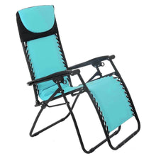 Load image into Gallery viewer, Azuma Padded Zero Gravity Garden Relaxer Chair - Turquoise XS1435
